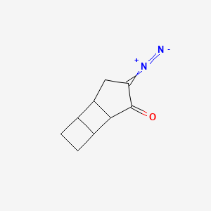 molecular formula C9H10N2O B13626794 8-(-lambda5-Diazynylidene)tricyclo[4.3.0.0,2,5]nonan-7-one 