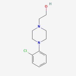 molecular formula C12H17ClN2O B1362681 1-(2-Hydroxyethyl)-4-(2-chlorophenyl)piperazine 