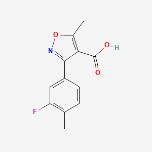 3-(3-Fluoro-4-methylphenyl)-5-methylisoxazole-4-carboxylic acid