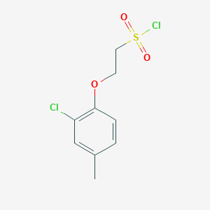 molecular formula C9H10Cl2O3S B13626854 2-(2-Chloro-4-methylphenoxy)ethane-1-sulfonyl chloride 