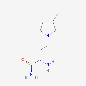 molecular formula C9H19N3O B13626857 2-Amino-4-(3-methylpyrrolidin-1-yl)butanamide 