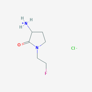 molecular formula C6H12ClFN2O B13626865 1-(2-Fluoroethyl)-2-oxopyrrolidin-3-aminium chloride 