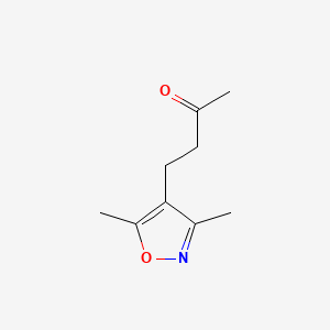 molecular formula C9H13NO2 B13626882 4-(3,5-Dimethyl-4-isoxazolyl)-2-butanone CAS No. 19788-38-6