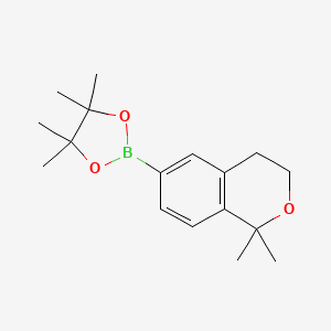 molecular formula C17H25BO3 B13626894 2-(1,1-Dimethylisochroman-6-yl)-4,4,5,5-tetramethyl-1,3,2-dioxaborolane 