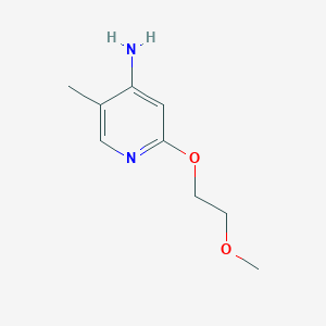 molecular formula C9H14N2O2 B13626905 2-(2-Methoxyethoxy)-5-methyl-4-pyridinamine 