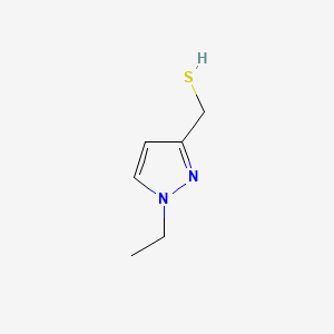 molecular formula C6H10N2S B13626945 (1-ethyl-1H-pyrazol-3-yl)methanethiol 