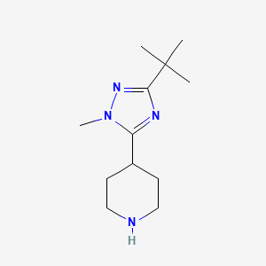 molecular formula C12H22N4 B13626951 4-(3-(Tert-butyl)-1-methyl-1h-1,2,4-triazol-5-yl)piperidine 