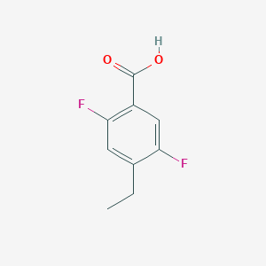 molecular formula C9H8F2O2 B13626955 4-Ethyl-2,5-difluorobenzoic acid 