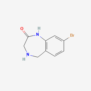 molecular formula C9H9BrN2O B13626964 8-bromo-2,3,4,5-tetrahydro-1H-1,4-benzodiazepin-2-one 