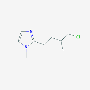 molecular formula C9H15ClN2 B13626965 2-(4-Chloro-3-methylbutyl)-1-methyl-1h-imidazole 