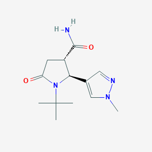 (2S,3S)-1-tert-butyl-2-(1-methylpyrazol-4-yl)-5-oxopyrrolidine-3-carboxamide