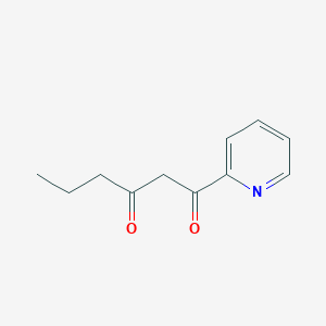 molecular formula C11H13NO2 B13626969 1-(Pyridin-2-yl)hexane-1,3-dione 