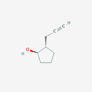 molecular formula C8H12O B13626971 Cyclopentanol, 2-(2-propynyl)-, trans- CAS No. 139704-05-5