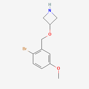 molecular formula C11H14BrNO2 B13626988 3-((2-Bromo-5-methoxybenzyl)oxy)azetidine 