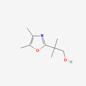 molecular formula C9H15NO2 B13627004 2-(4,5-Dimethyloxazol-2-yl)-2-methylpropan-1-ol 