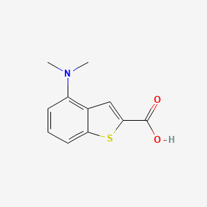 molecular formula C11H11NO2S B13627024 4-(Dimethylamino)benzo[b]thiophene-2-carboxylic acid 