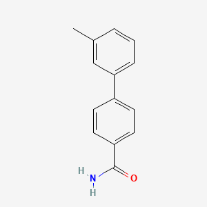 molecular formula C14H13NO B13627060 4-(3-Methylphenyl)benzamide 