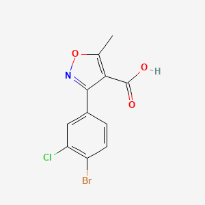 3-(4-Bromo-3-chlorophenyl)-5-methylisoxazole-4-carboxylic acid