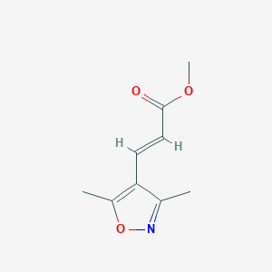 molecular formula C9H11NO3 B13627081 Methyl (2E)-3-(3,5-dimethyl-1,2-oxazol-4-yl)prop-2-enoate CAS No. 866621-27-4