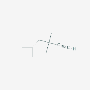 molecular formula C10H16 B13627092 (2,2-Dimethylbut-3-yn-1-yl)cyclobutane CAS No. 2098142-75-5