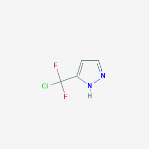 molecular formula C4H3ClF2N2 B13627096 3-(chlorodifluoromethyl)-1H-pyrazole 