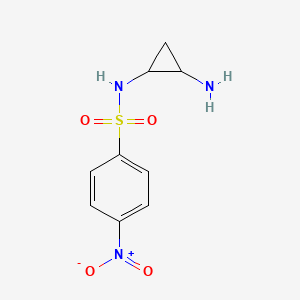 molecular formula C9H11N3O4S B13627105 N-(2-aminocyclopropyl)-4-nitrobenzenesulfonamide 