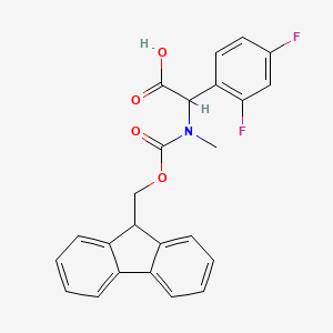 molecular formula C24H19F2NO4 B13627166 2-(2,4-difluorophenyl)-2-({[(9H-fluoren-9-yl)methoxy]carbonyl}(methyl)amino)aceticacid 