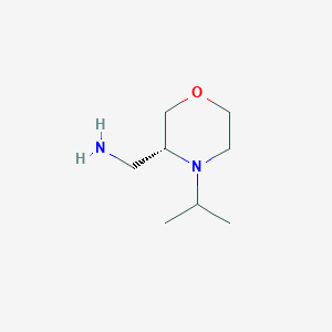 molecular formula C8H18N2O B13627189 (R)-(4-Isopropylmorpholin-3-yl)methanamine 