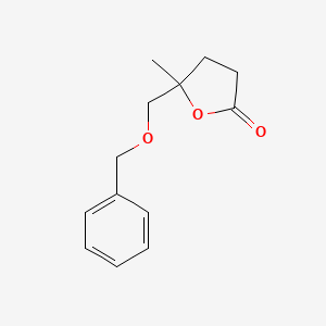 molecular formula C13H16O3 B13627227 5-[(Benzyloxy)methyl]-5-methyloxolan-2-one CAS No. 92527-67-8