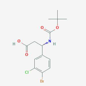 (S)-3-(4-Bromo-3-chlorophenyl)-3-((tert-butoxycarbonyl)amino)propanoic acid