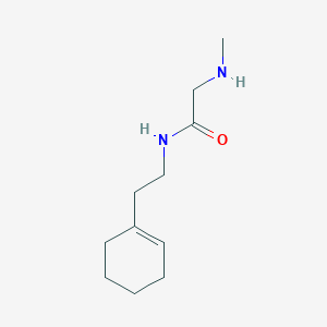 molecular formula C11H20N2O B13627244 N-[2-(cyclohex-1-en-1-yl)ethyl]-2-(methylamino)acetamide 