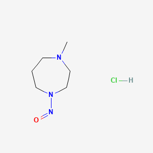 molecular formula C6H14ClN3O B13627258 1-Methyl-4-nitroso-1,4-diazepane hydrochloride 