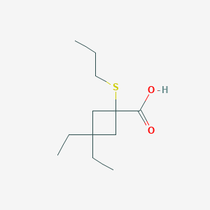 3,3-Diethyl-1-(propylthio)cyclobutane-1-carboxylic acid