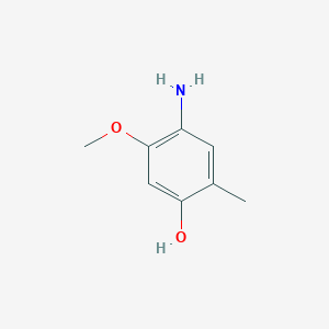 molecular formula C8H11NO2 B13627278 4-Amino-5-methoxy-2-methylphenol 