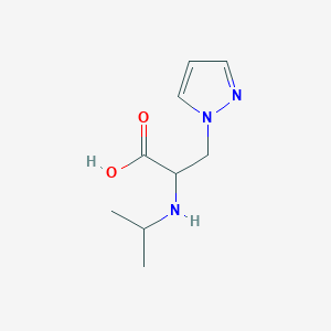 molecular formula C9H15N3O2 B13627290 2-(Isopropylamino)-3-(1h-pyrazol-1-yl)propanoic acid 