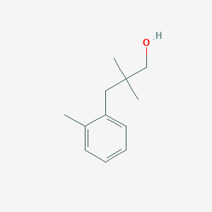 molecular formula C12H18O B13627324 2,2-Dimethyl-3-(2-methylphenyl)propan-1-ol 