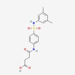 molecular formula C18H20N2O5S B1362734 4-[4-[(3,5-Dimethylphenyl)sulfamoyl]anilino]-4-oxobutanoic acid 