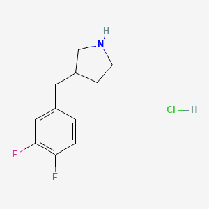 molecular formula C11H14ClF2N B13627428 3-[(3,4-Difluorophenyl)methyl]pyrrolidinehydrochloride CAS No. 2792201-52-4