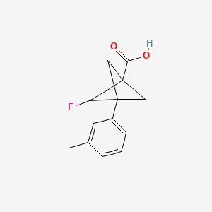 molecular formula C13H13FO2 B13627431 2-Fluoro-3-(3-methylphenyl)bicyclo[1.1.1]pentane-1-carboxylicacid 