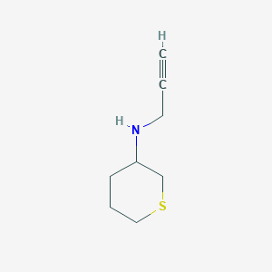 molecular formula C8H13NS B13627439 n-(Prop-2-yn-1-yl)tetrahydro-2h-thiopyran-3-amine 