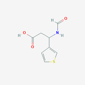 molecular formula C8H9NO3S B13627457 3-Formamido-3-(thiophen-3-yl)propanoic acid 