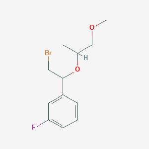 1-(2-Bromo-1-((1-methoxypropan-2-yl)oxy)ethyl)-3-fluorobenzene