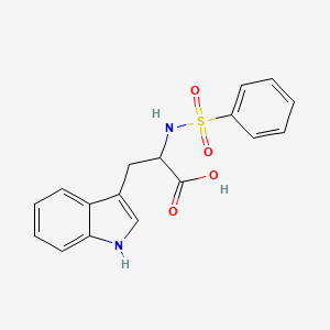 molecular formula C17H16N2O4S B13627524 (Phenylsulfonyl)-l-tryptophan 