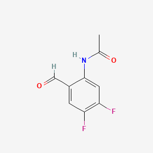 molecular formula C9H7F2NO2 B13627552 N-(4,5-difluoro-2-formylphenyl)acetamide 