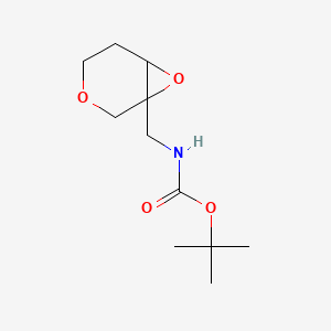 molecular formula C11H19NO4 B13627562 tert-butylN-({3,7-dioxabicyclo[4.1.0]heptan-1-yl}methyl)carbamate 