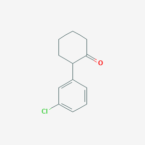 molecular formula C12H13ClO B13627581 2-(3-Chlorophenyl)cyclohexan-1-one CAS No. 32248-31-0