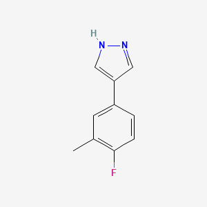 molecular formula C10H9FN2 B13627623 4-(4-fluoro-3-methylphenyl)-1H-pyrazole 