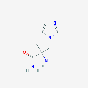 molecular formula C8H14N4O B13627631 3-(1h-Imidazol-1-yl)-2-methyl-2-(methylamino)propanamide 