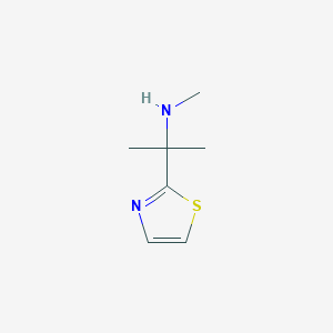 molecular formula C7H12N2S B13627632 n-Methyl-2-(thiazol-2-yl)propan-2-amine 