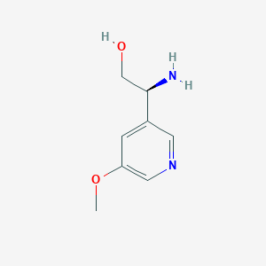 molecular formula C8H12N2O2 B13627674 (S)-2-Amino-2-(5-methoxypyridin-3-yl)ethan-1-ol 